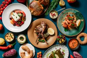 Best new Toronto restaurants | A spread of dishes at Meláni Greek Restaurant