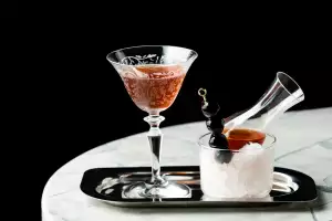 Romantic restaurants in Toronto | A cocktail at Lucie restaurant in Toronto