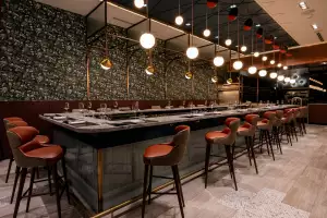 Romantic restaurants in Toronto | The bar inside Lucie restaurant in Toronto