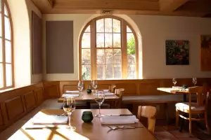 Nova Scotia wine and ciders | The dining room at Domaine de Grand Pr&eacute; winery in Nova Scotia