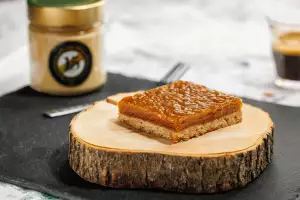 Farm-to-table dining in Qu&eacute;bec: A maple syrup dessert at Domaine des 15 Lots in Montr&eacute;al