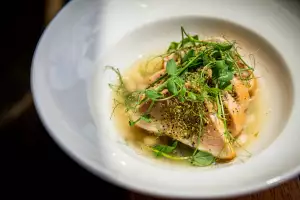 Summerlicious Toronto | An albacore tuna dish on the menu at Canoe for Summerlicious Toronto