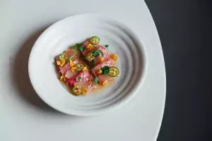 Sara Restaurant Toronto | Chutoro Sashimi is one of the dishes on The Journey, a seven-course tasting menu at Sara