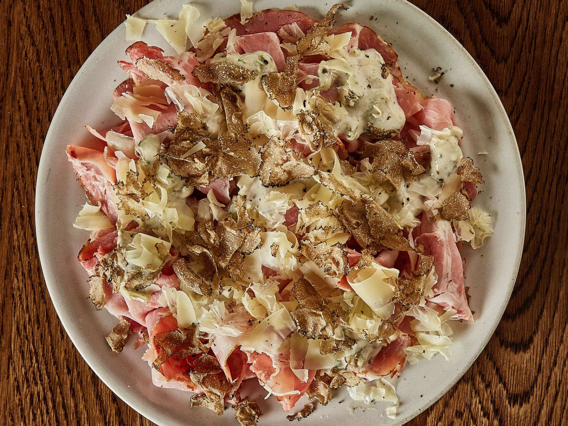 Toronto's most romantic restaurants | Shaved truffle appetizer at Lapinou on King West