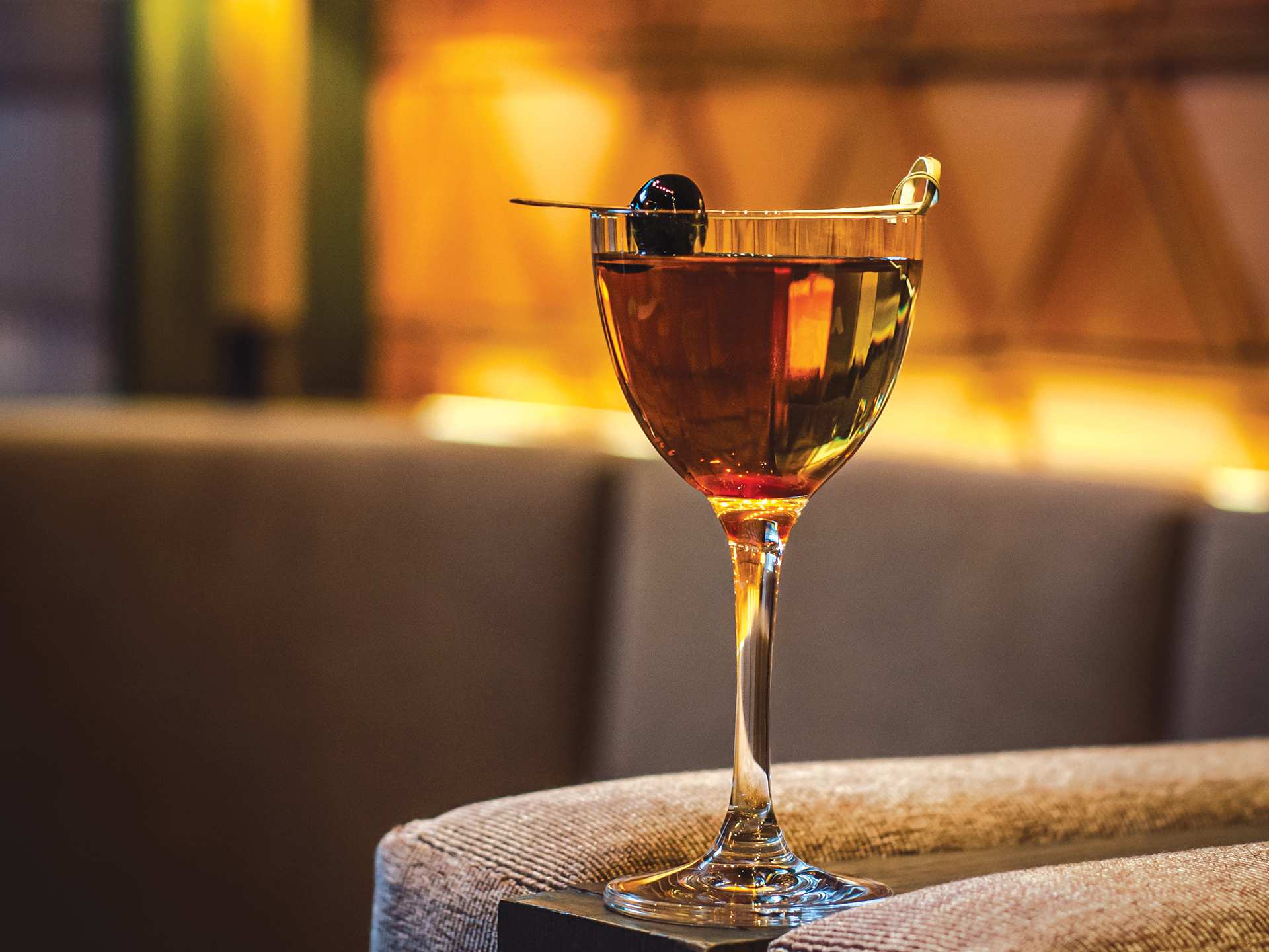 Bar Chica on Portland Street | Benidorm cocktail with iberico ham-infused rum, sweet vermouth and maraschino liqueur