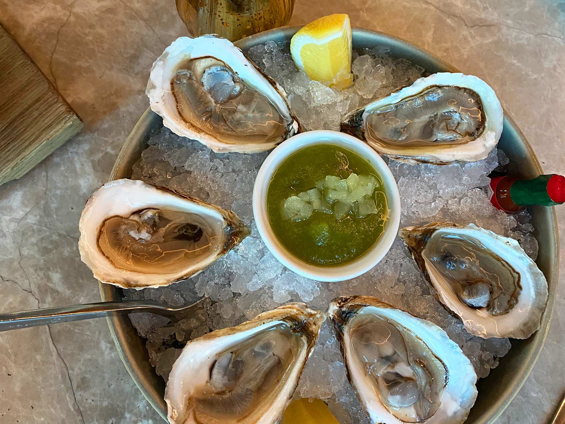 Louix Louis St. Regis Toronto | Oysters with green apple gazpacho