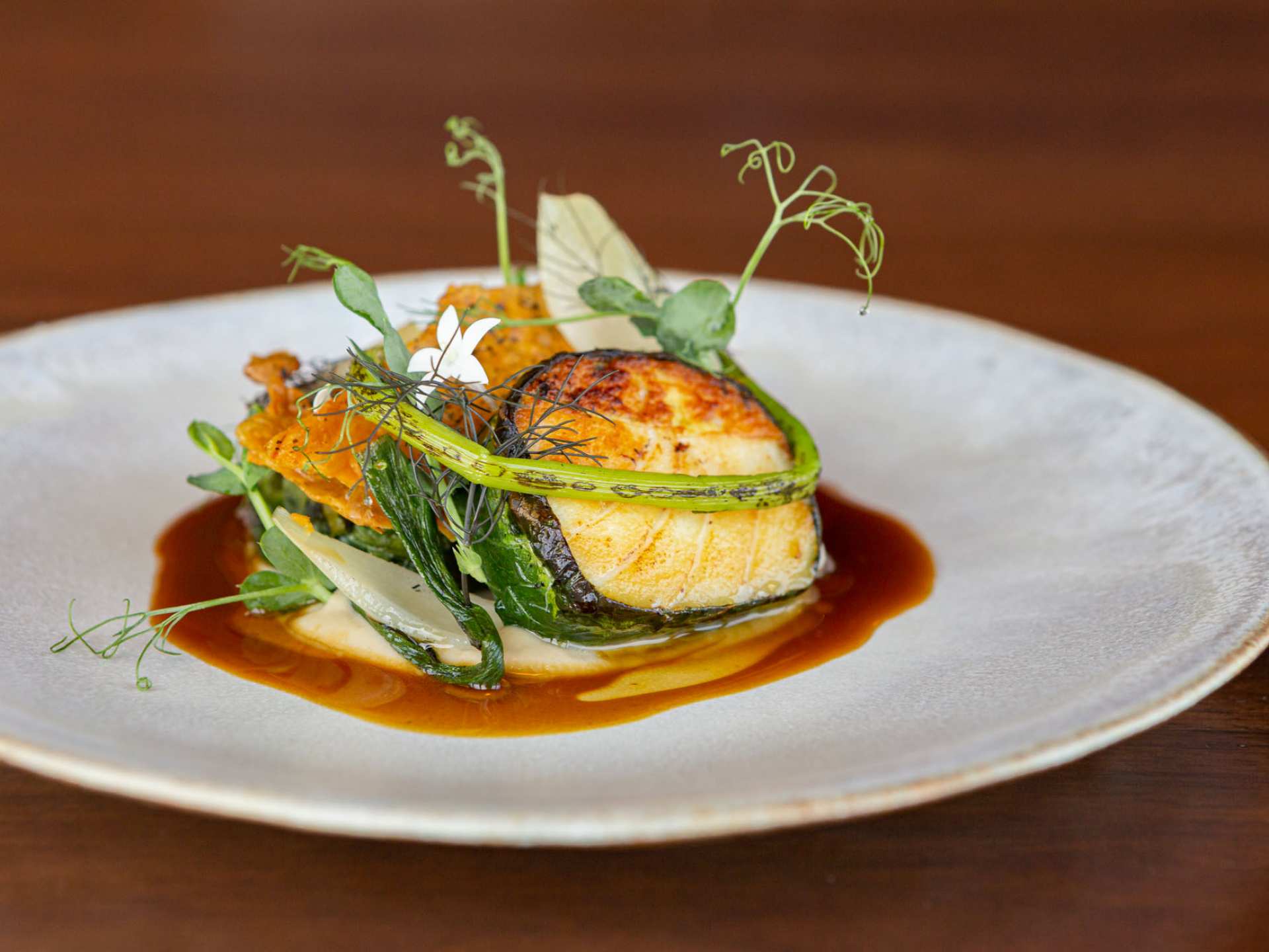 Romantic restaurants in Toronto | West Coast halibut at Canoe