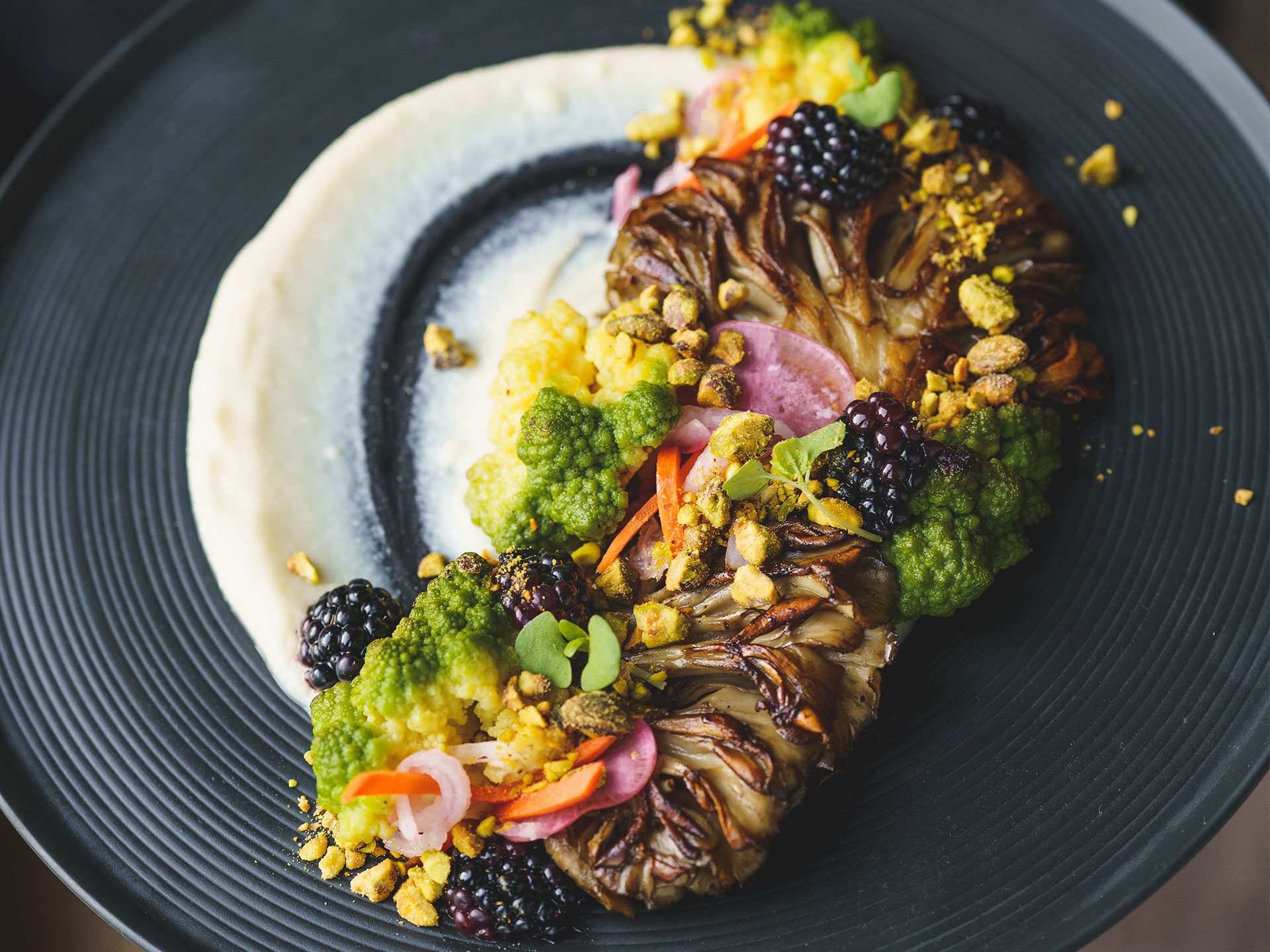 Best restaurants Toronto | Gia maitake with celeriac crema and a medley of seasonal vegetables
