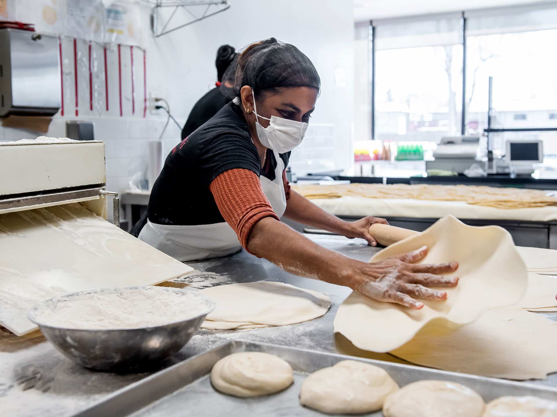 Best Scarborough restaurants | Making the roti at Mona's Roti