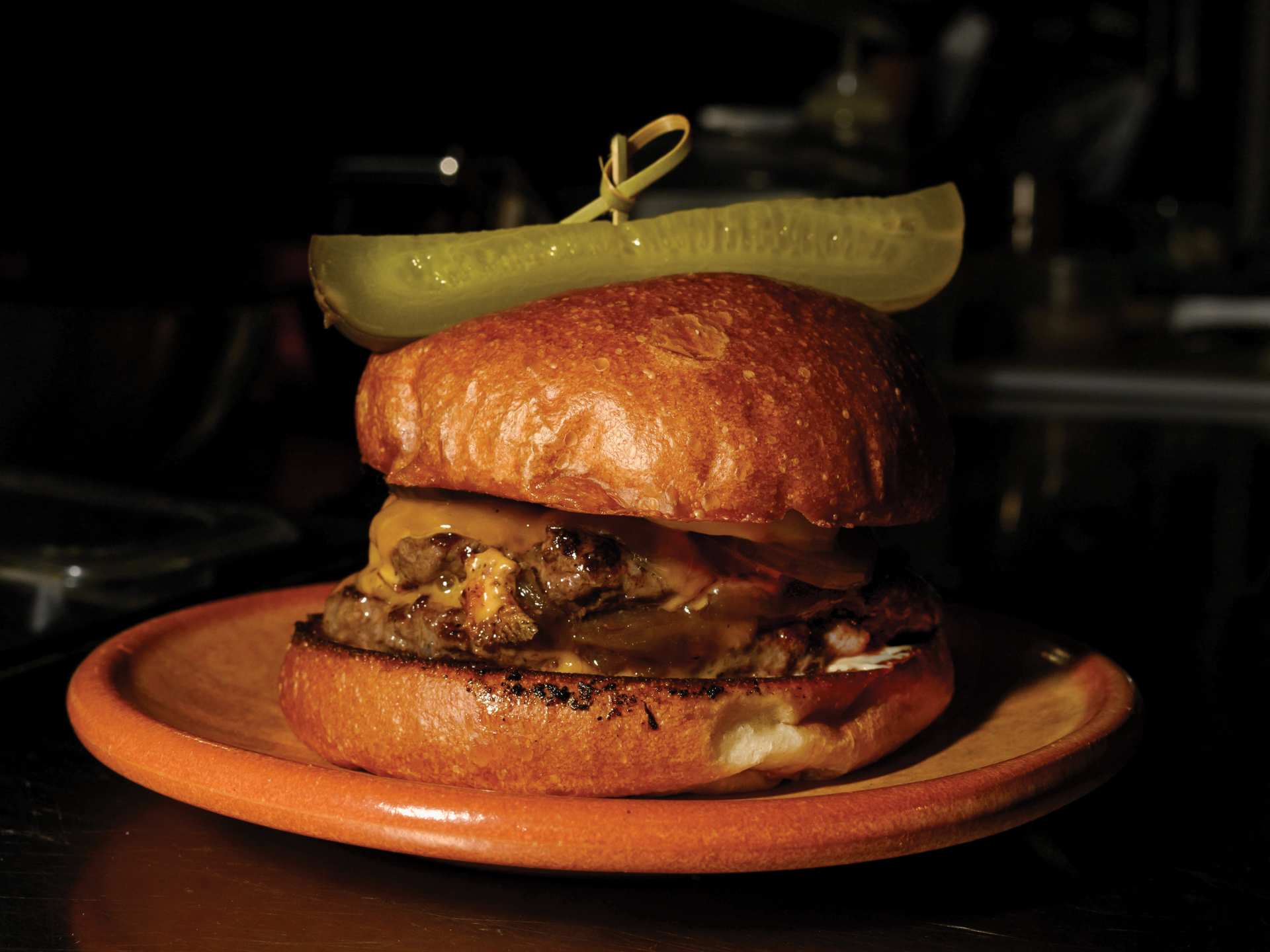 A burger from The Comrade A burger from The Comrade