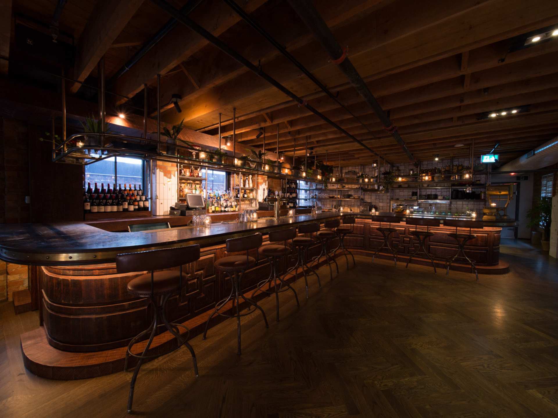 Late night eats in Toronto | Pablo's Snack House with a bar and bar chairs