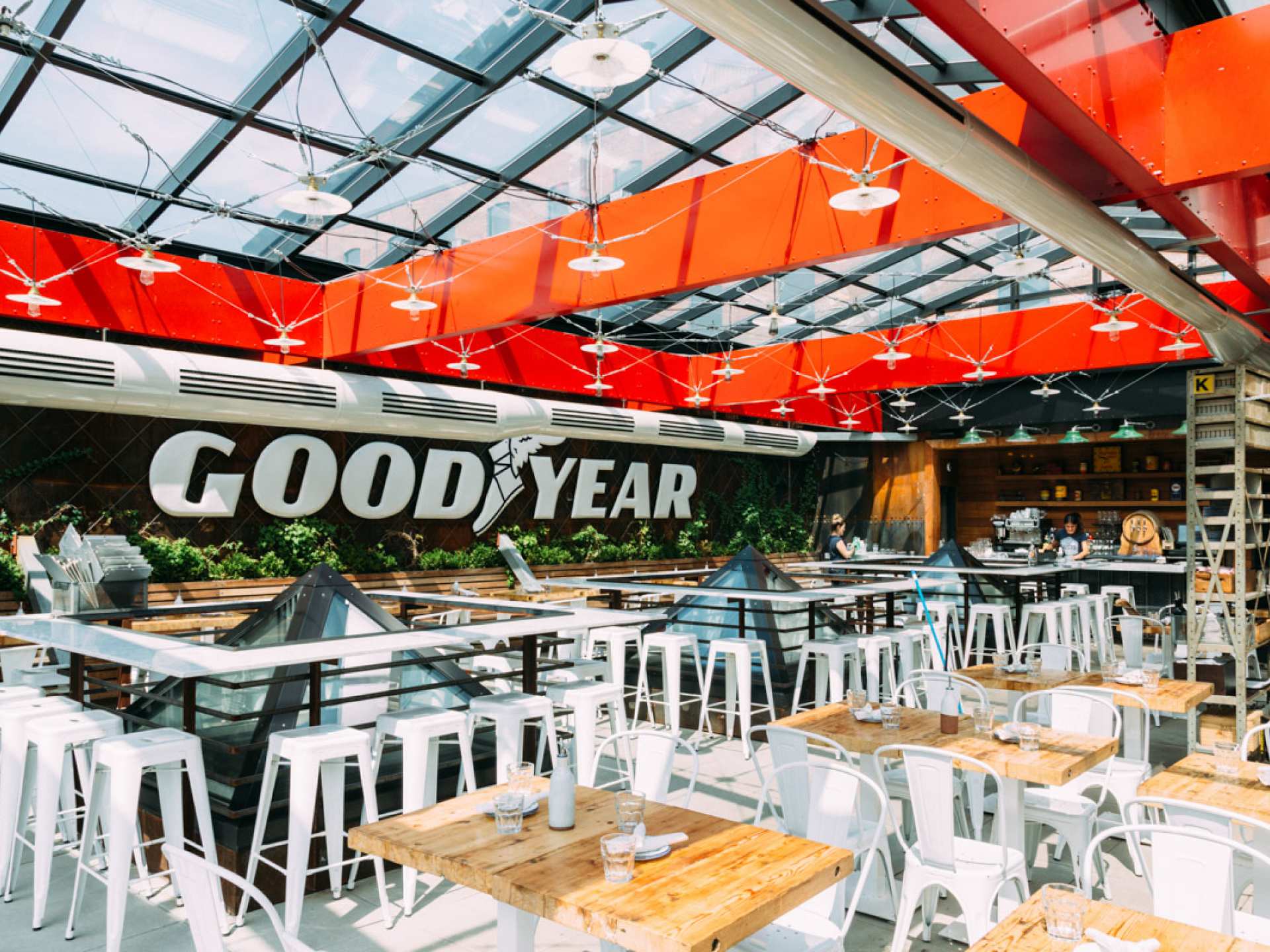 Best patios in Toronto | The enclosed rooftop patio at Gusto 101