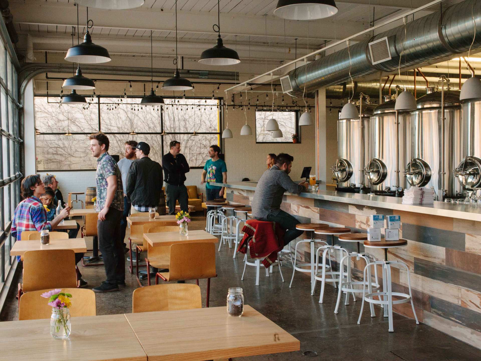 Best breweries in Toronto | Guests inside Bandit Brewery
