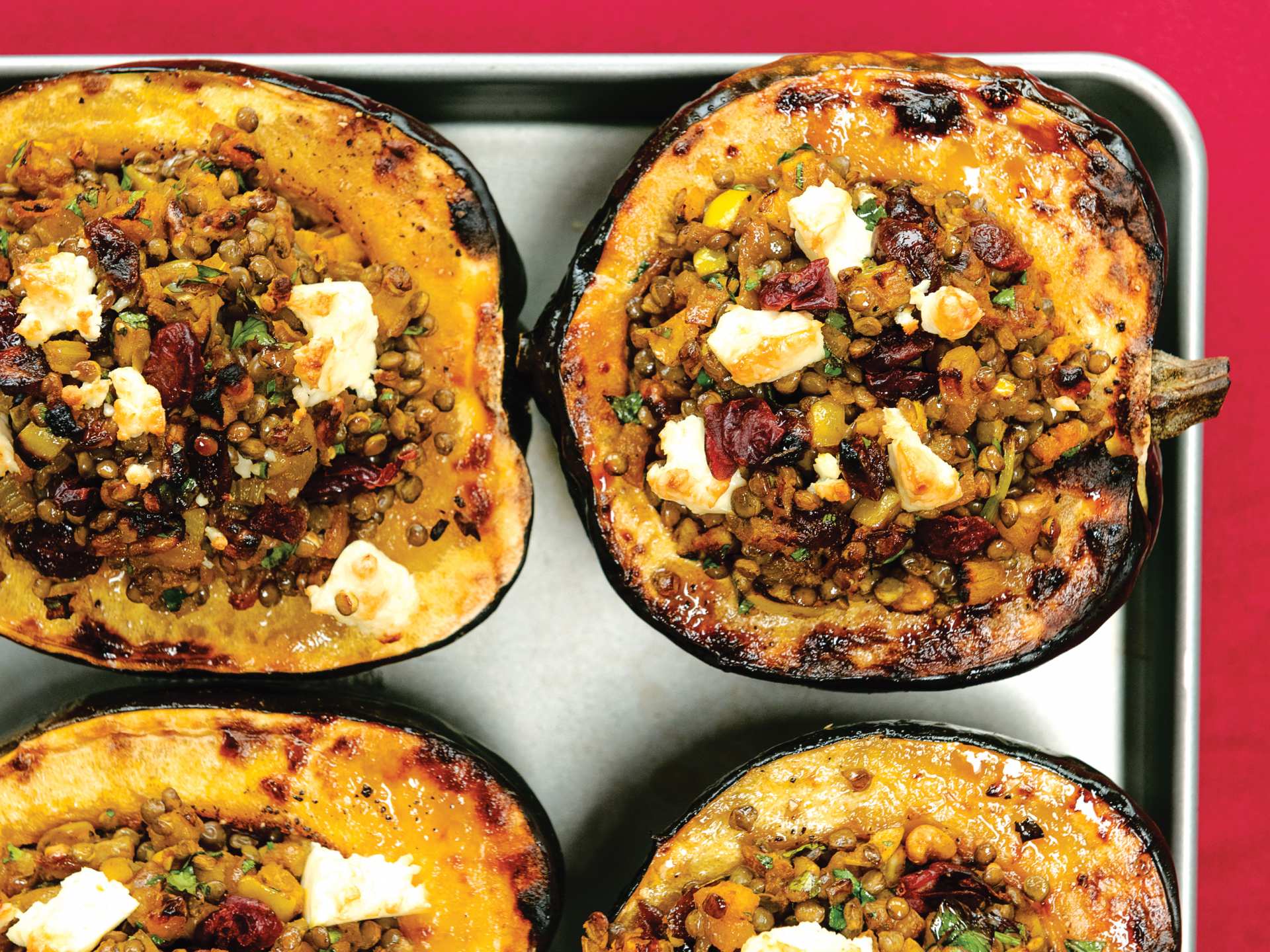 Mary Berg recipes | Curried Lentil Stuffed Squash