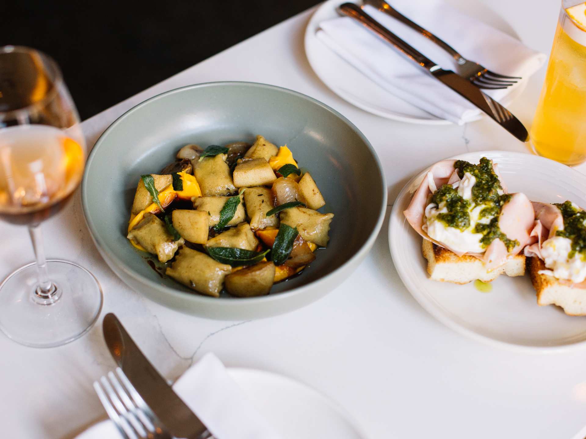 Best new restaurants in Toronto | A spread of dishes at Contrada restaurant in Toronto