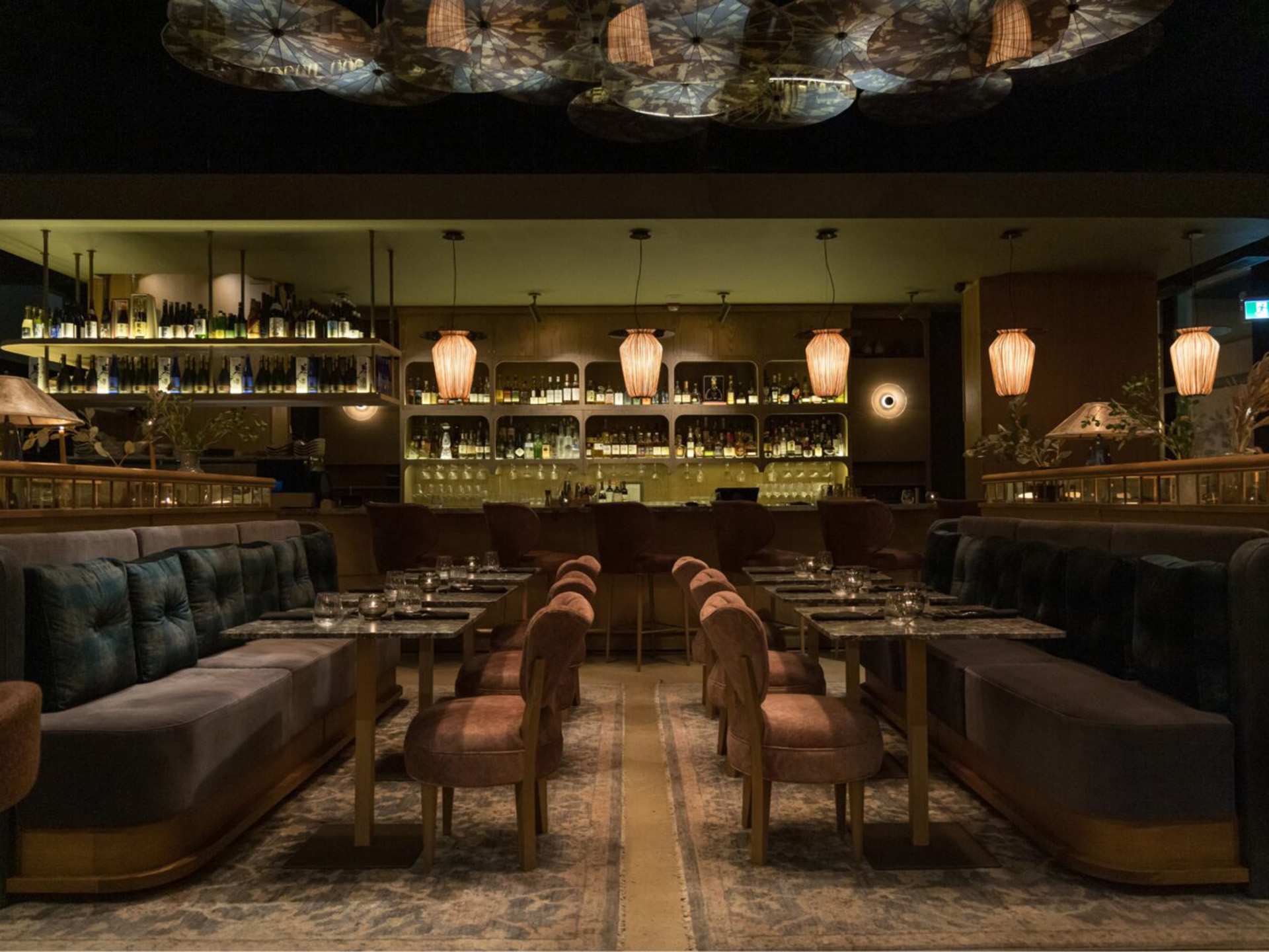 The dining room at AP restaurant in Toronto