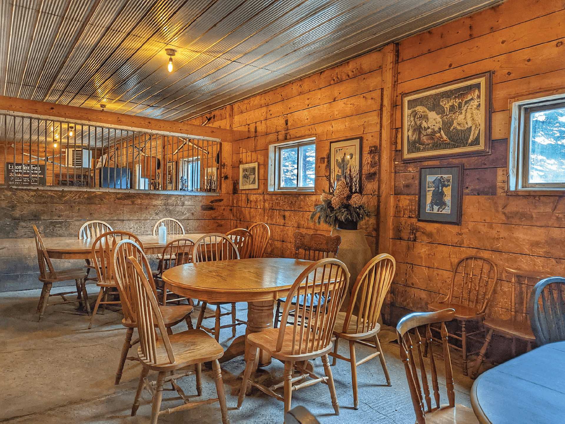Rural Route Tour Co. maple syrup farm tour | The rustic dining room at Horse Barn Canteen Rural Route Tour Co. maple syrup farm tour | The rustic dining room at Horse Barn Canteen