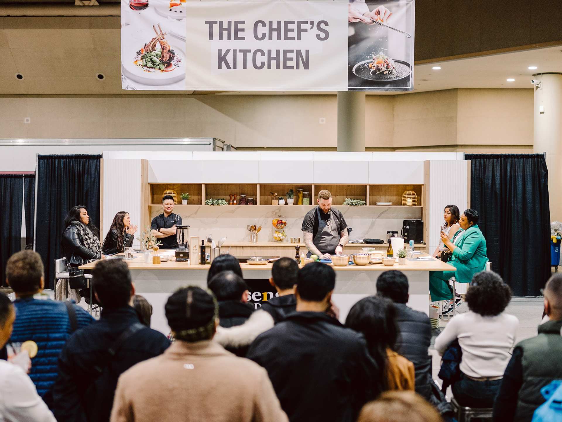 A chef demonstration at T.O. Food and Drink Fest A chef demonstration at T.O. Food and Drink Fest
