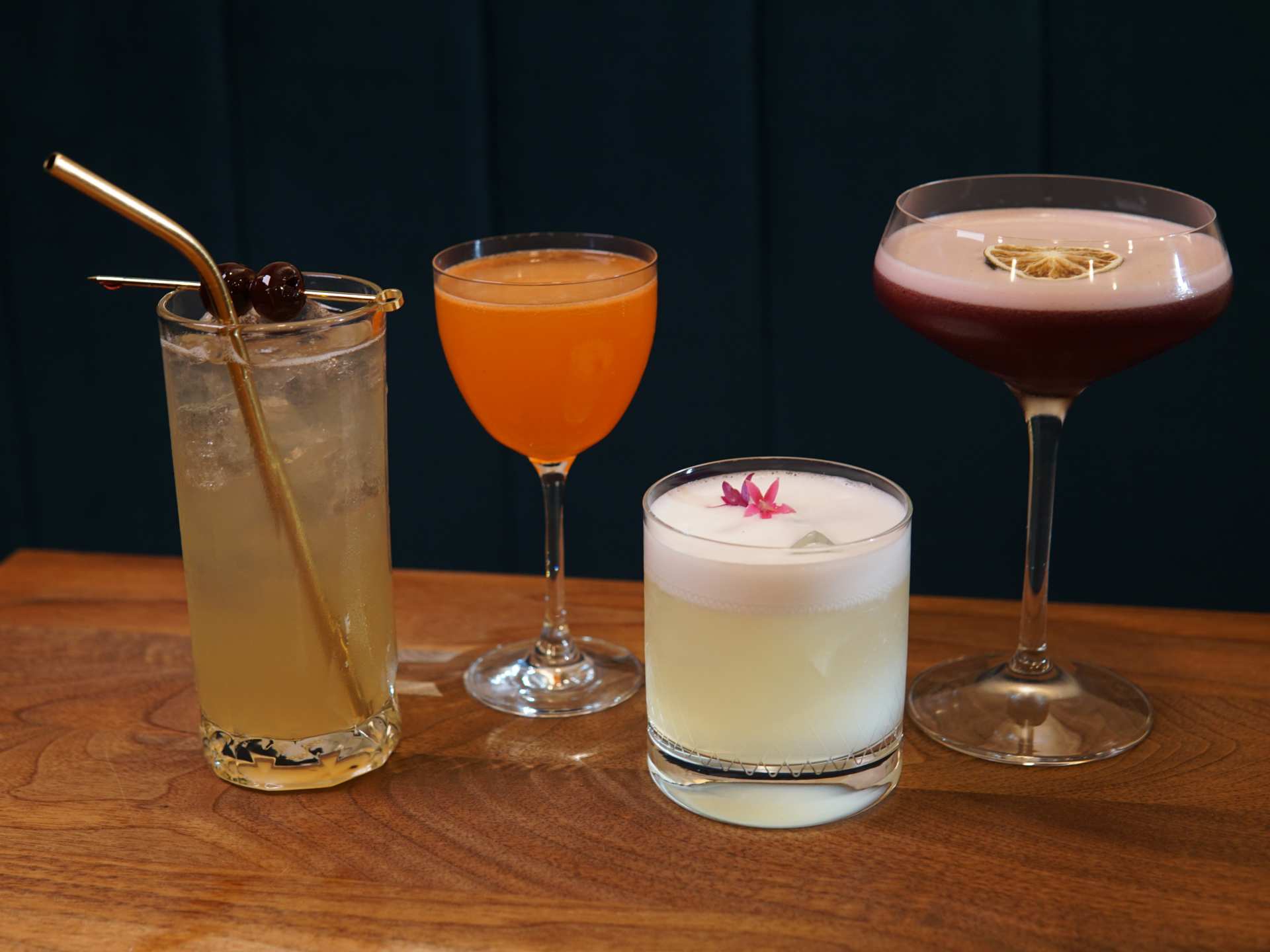 The best vegan restaurants in Toronto | Four drinks on a table at Bar Avelo