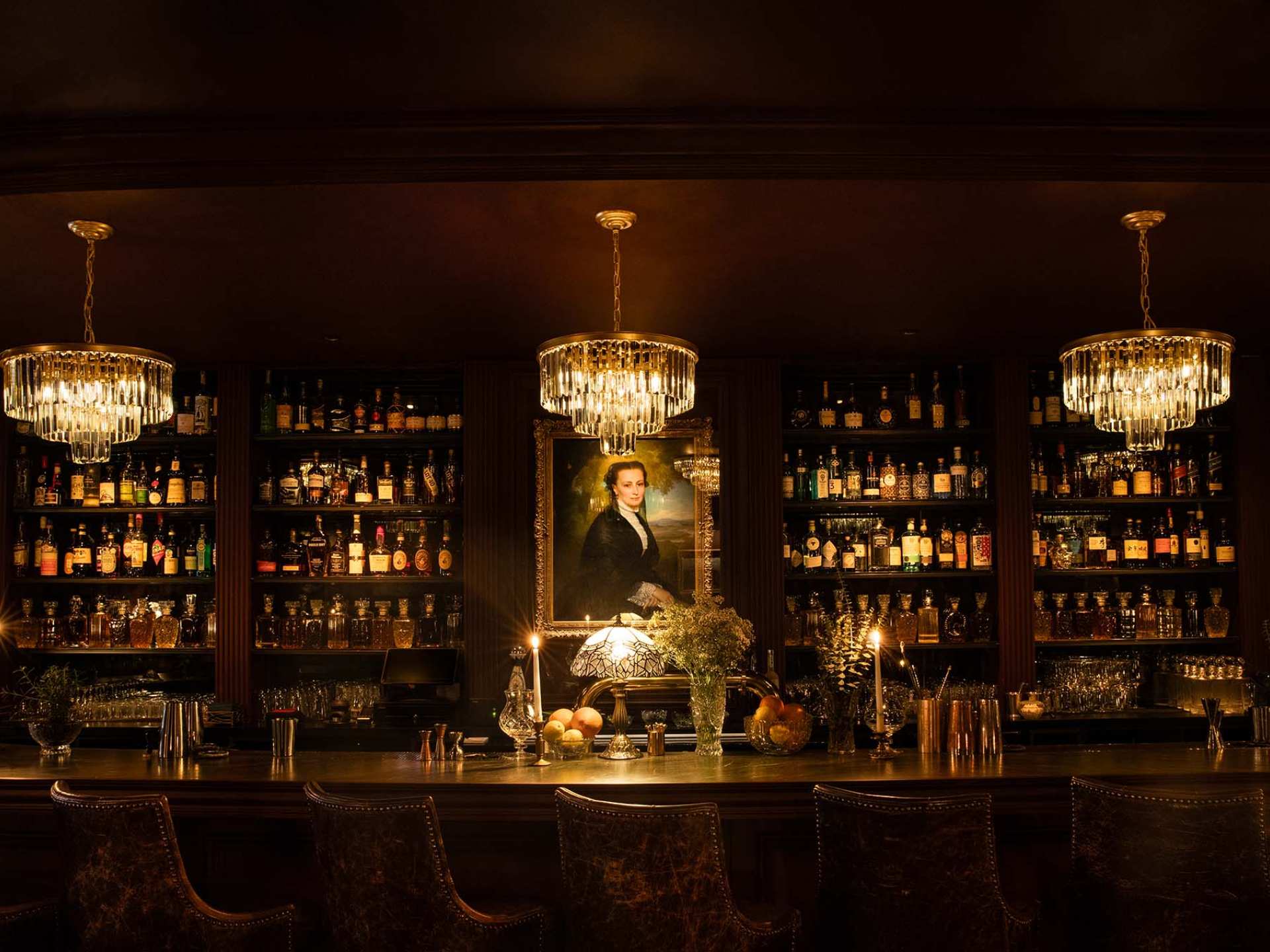 Best new restaurants Toronto | Opulent chandeliers and antique art at Compton Ave.