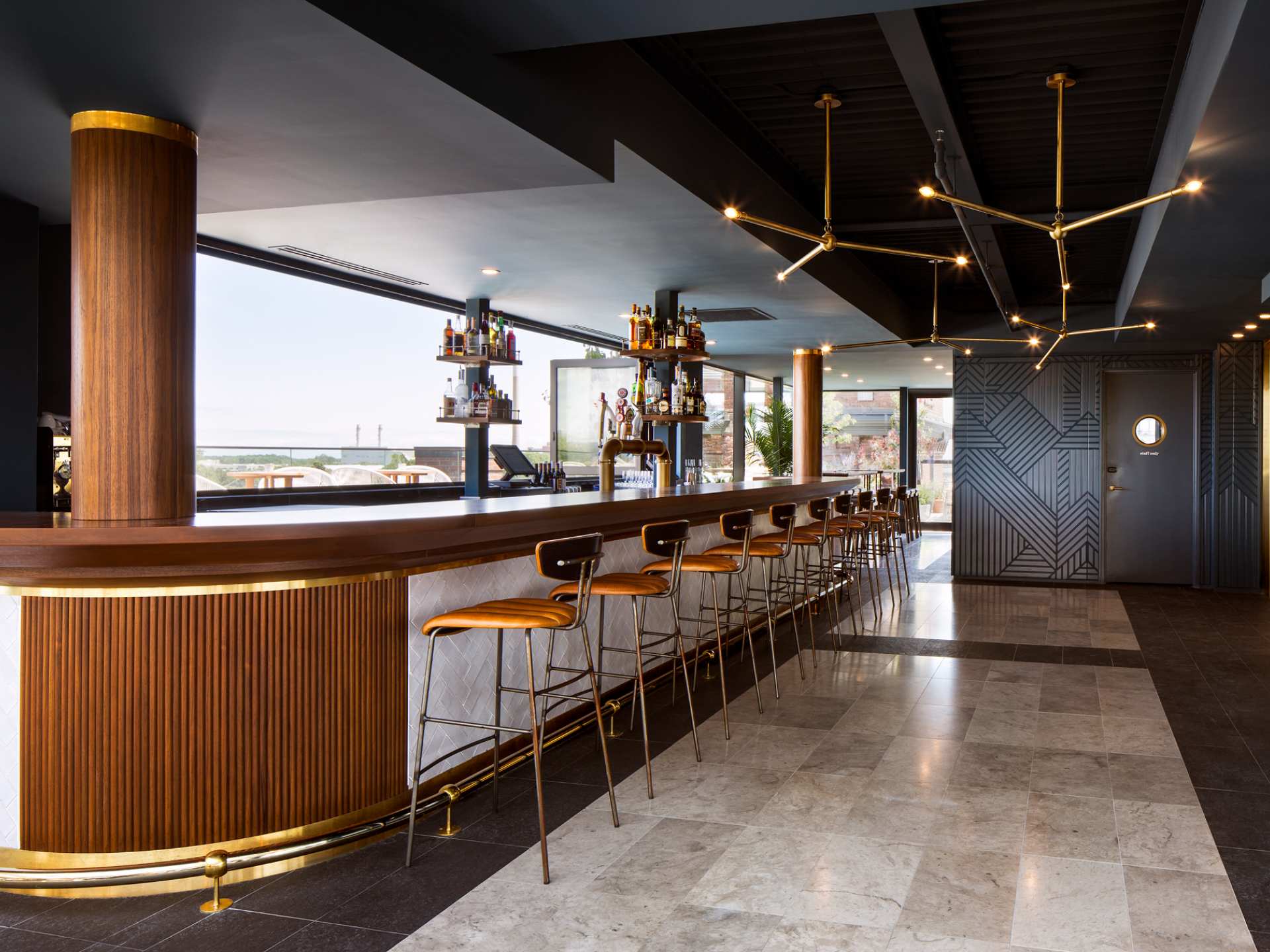 Best patios in Toronto | The bar on The Rooftop at The Broadview Hotel