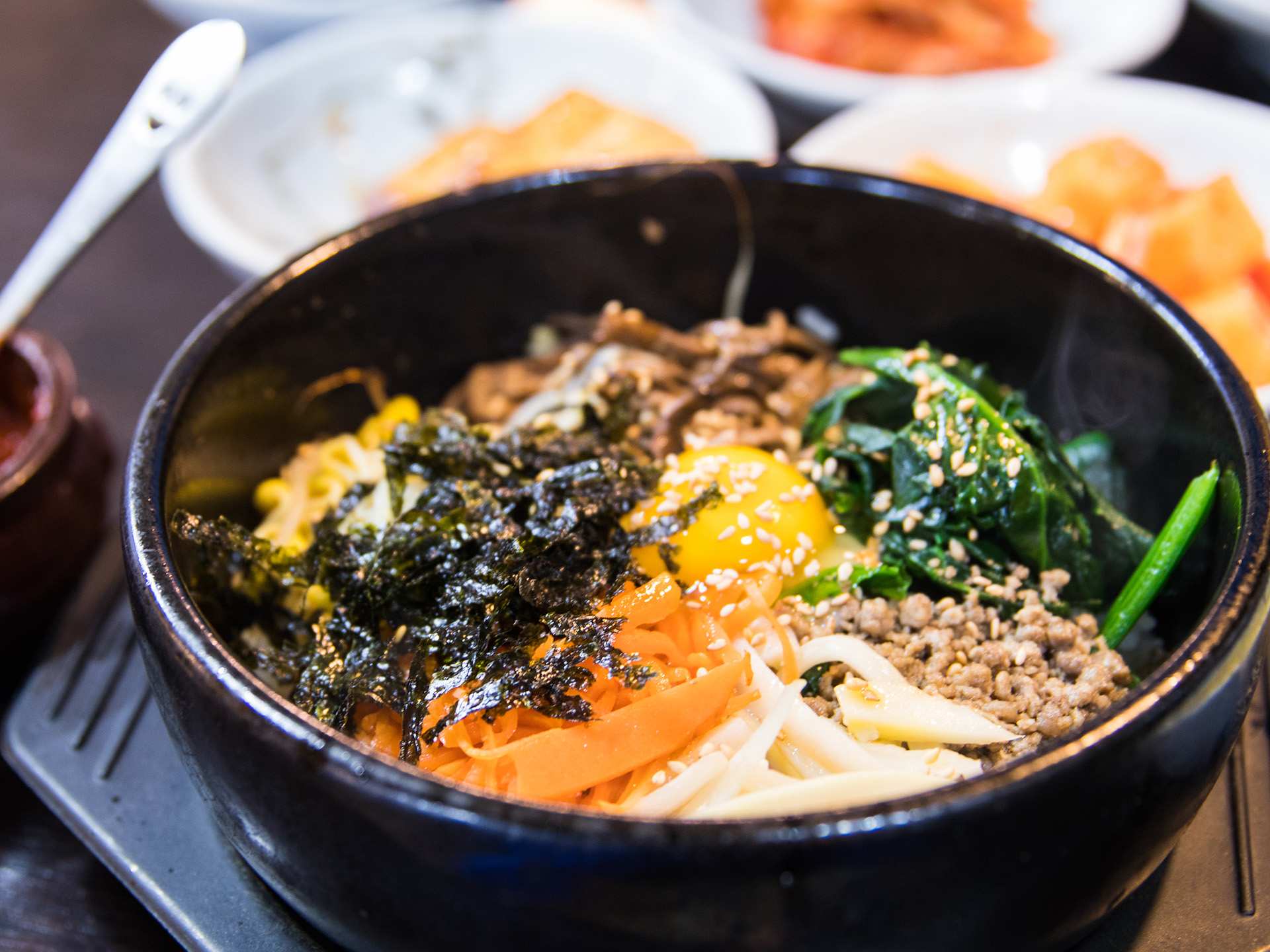 A bowl of bibimbap A bowl of bibimbap