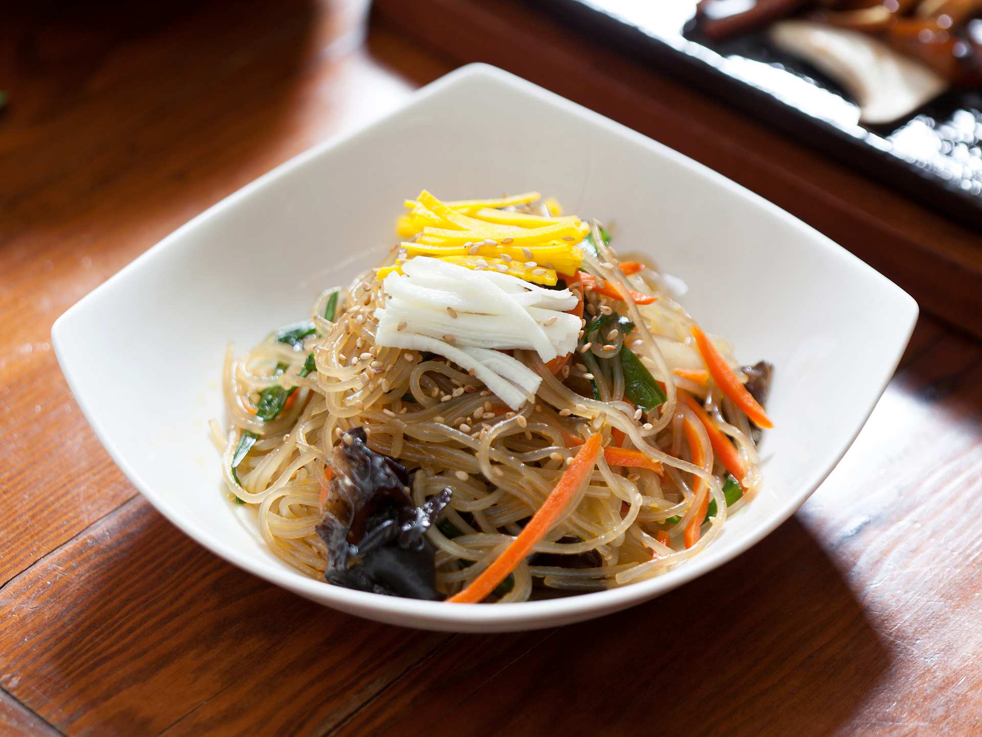 A bowl of japchae A bowl of japchae