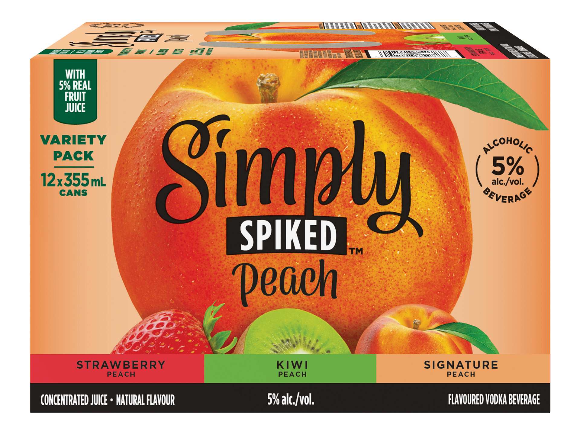 A case of Simply Spiked peach A case of Simply Spiked peach