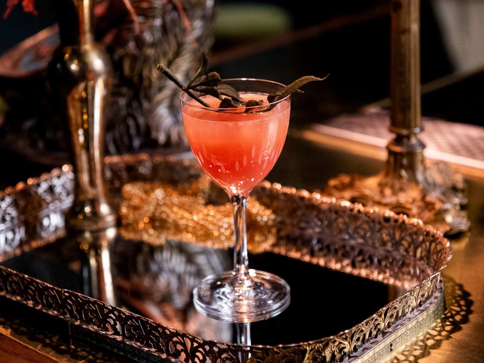 The best downtown Toronto restaurants | A pink cocktail at Bonne Nuit speakeasy