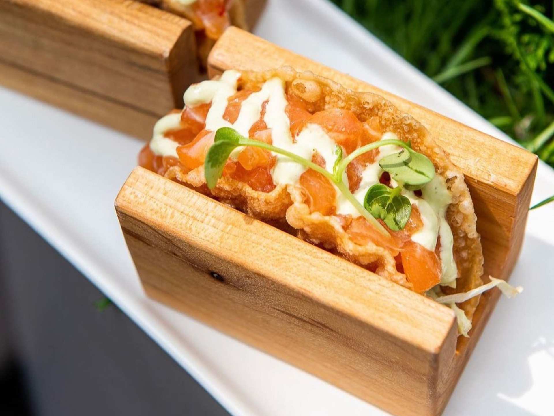 The best downtown Toronto restaurants | Salmon tacos at Harriet's Rooftop