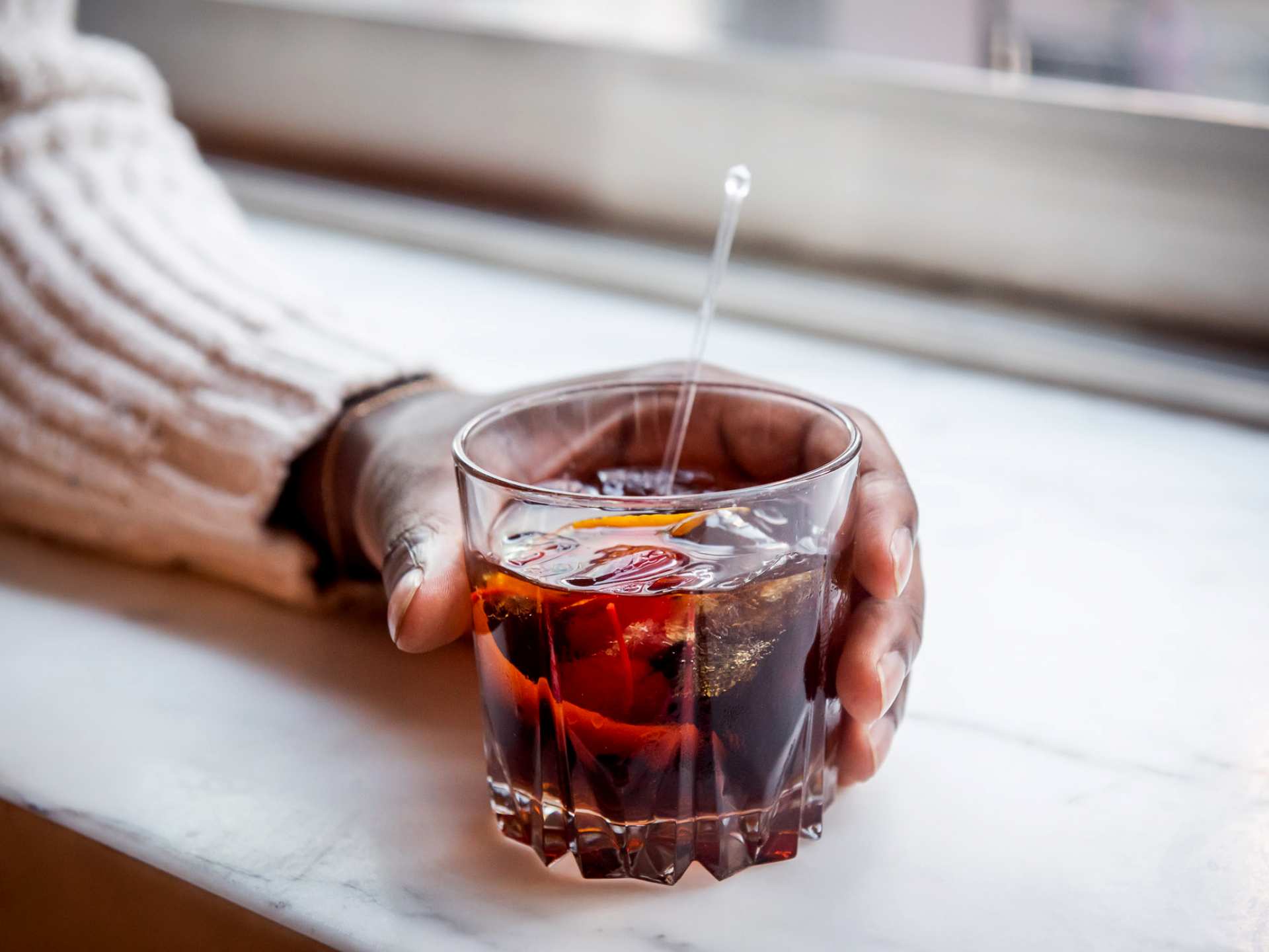 Summerlicious Toronto | A dark cocktail at Luma in Toronto