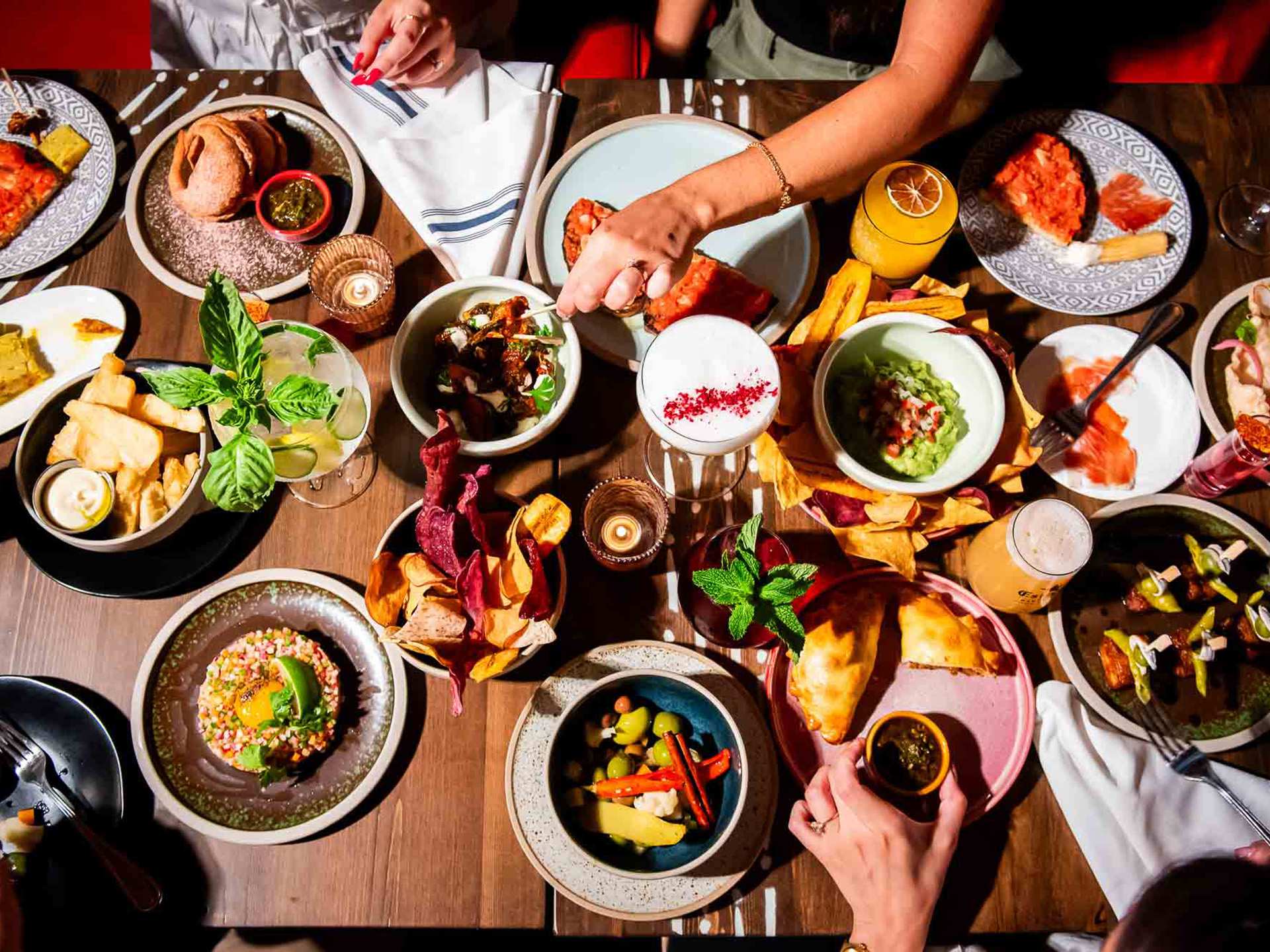 Assorted pan-Latin dishes at Ceci Bar Assorted pan-Latin dishes at Ceci Bar