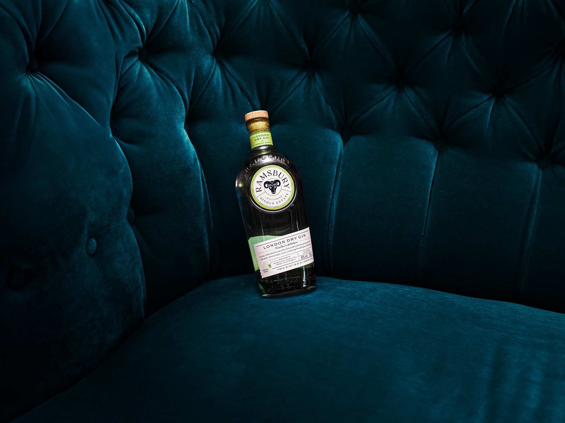 A bottle of Ramsbury London dry gin