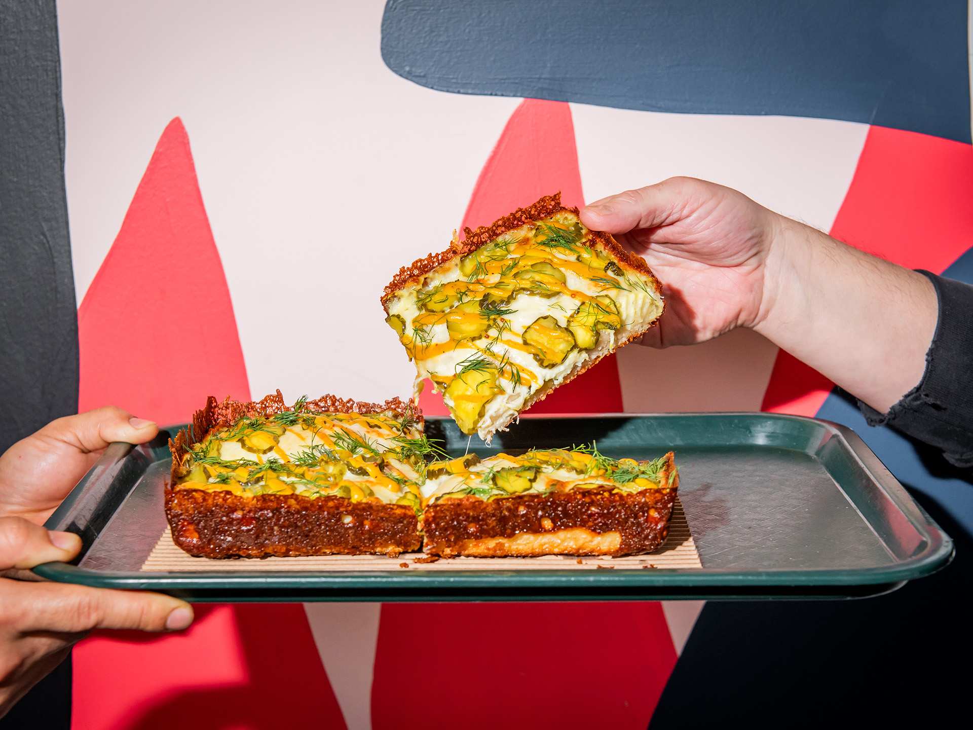 The What's The Dill, Yo? pizza at Slowhand Pizza The What's The Dill, Yo? pizza at Slowhand Pizza
