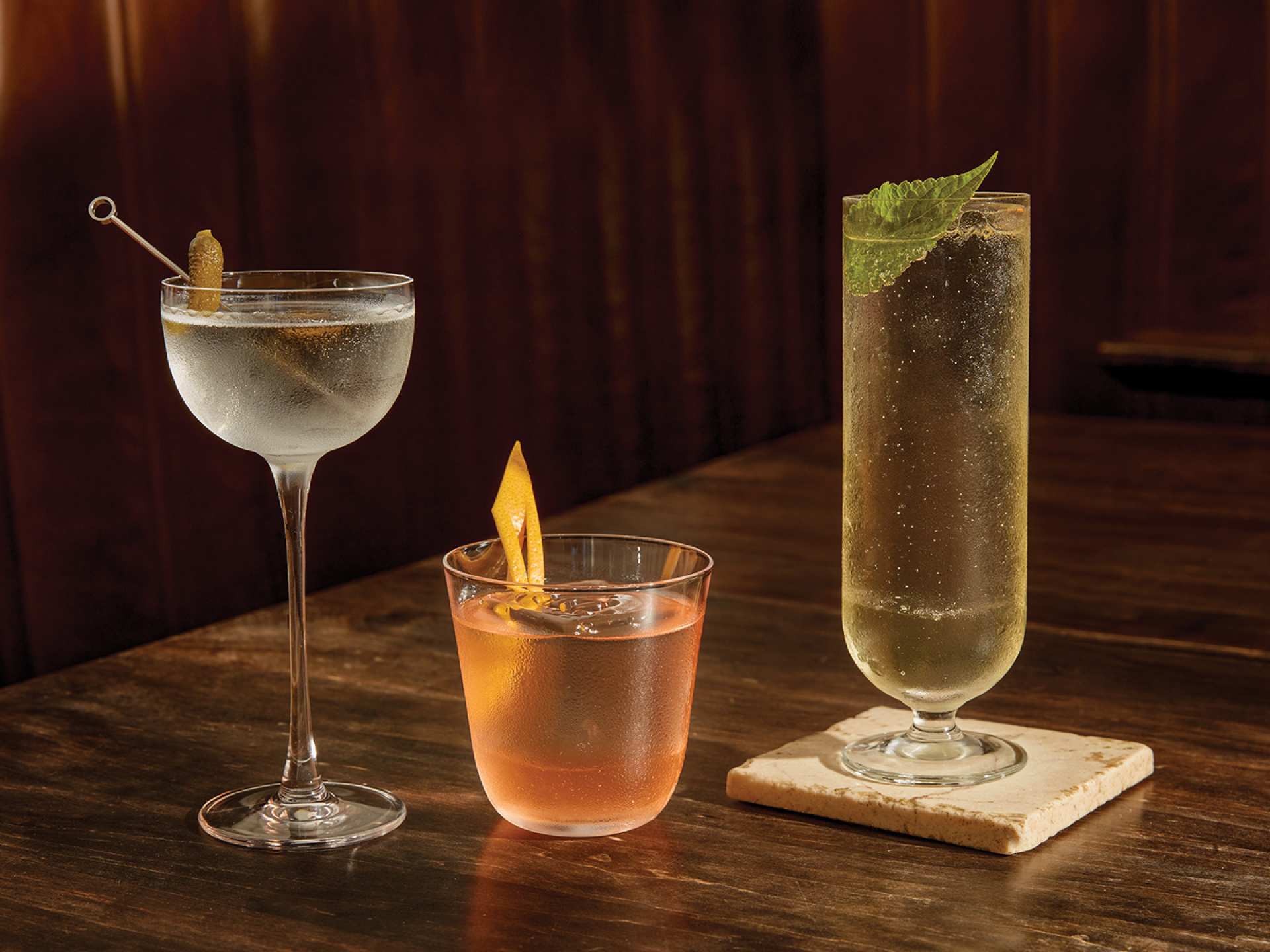 Cocktails at Bar Pompette Cocktails at Bar Pompette