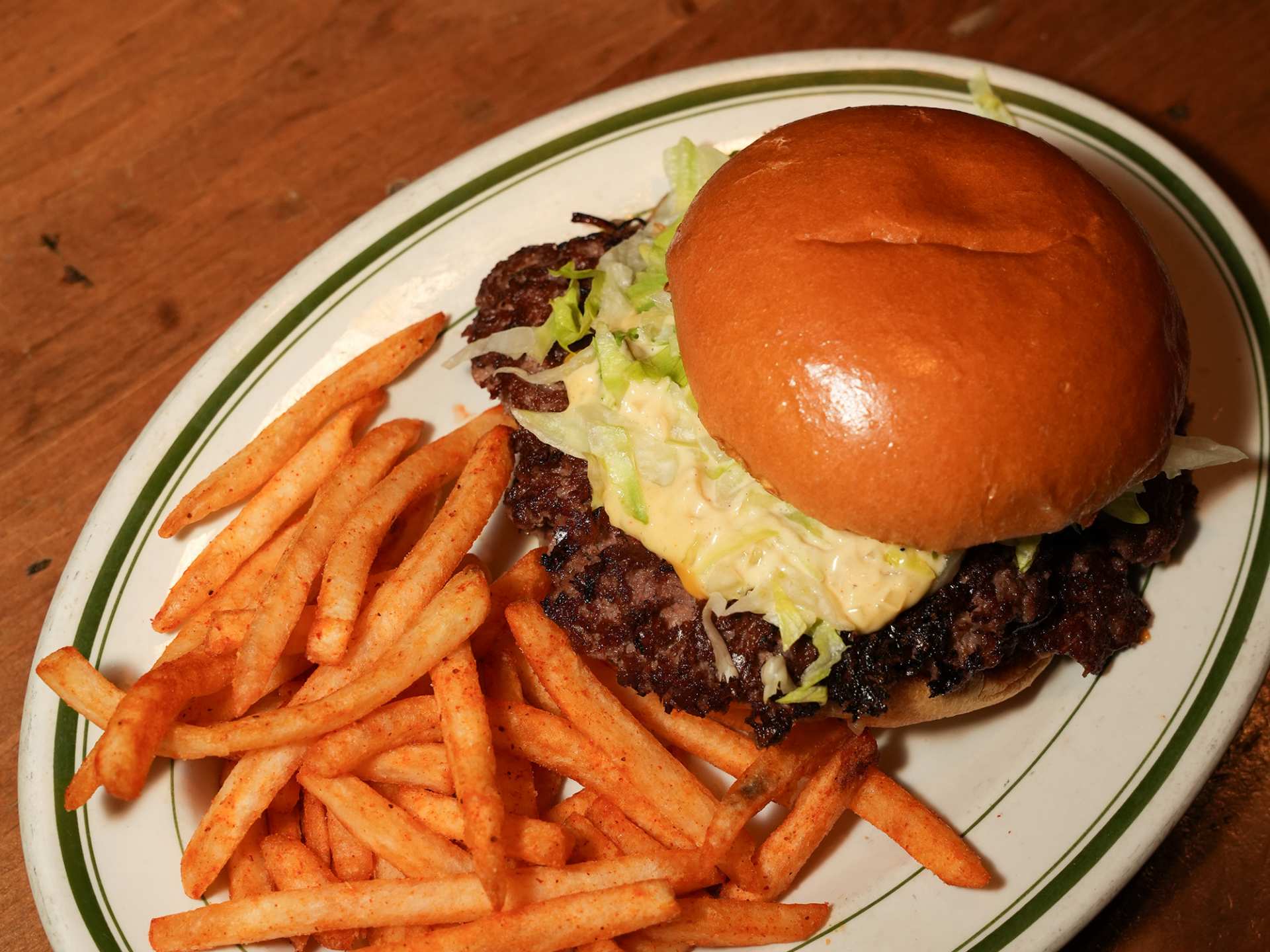 Best burgers Toronto | The Go West Burger with a side of fries at Bindi's Burgers