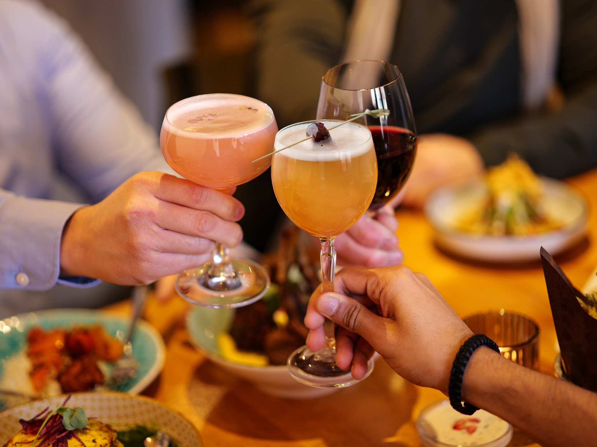 Cocktails and wine at Pukka Toronto