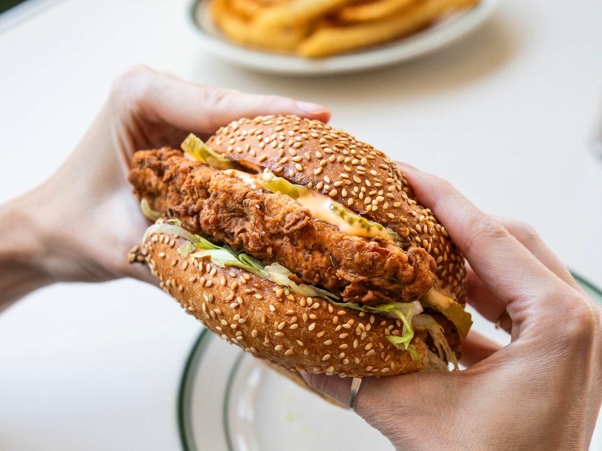 Winterlicious Toronto restaurants | The fried chicken sandwich at Stefano's Diner