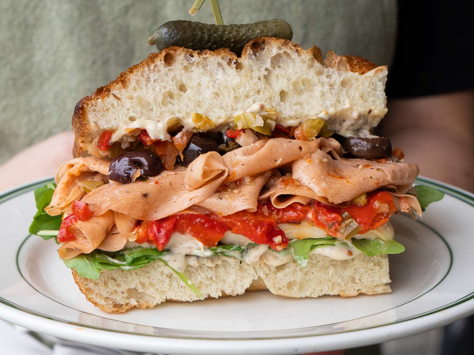 The best vegan restaurants in Toronto | Stacked focaccia sandwich at Stefano's