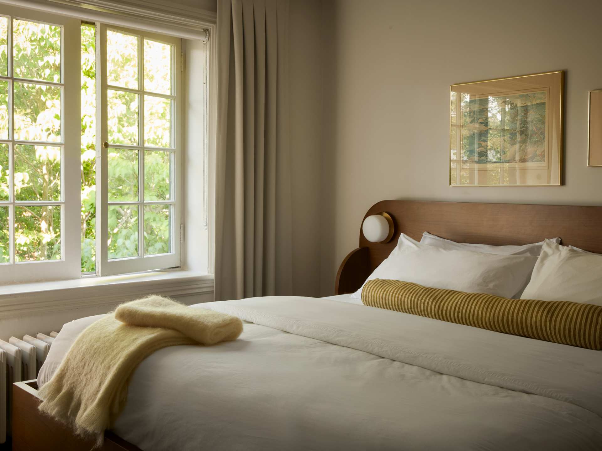 One of the bedrooms at The Belvedere Hotel in Kingston