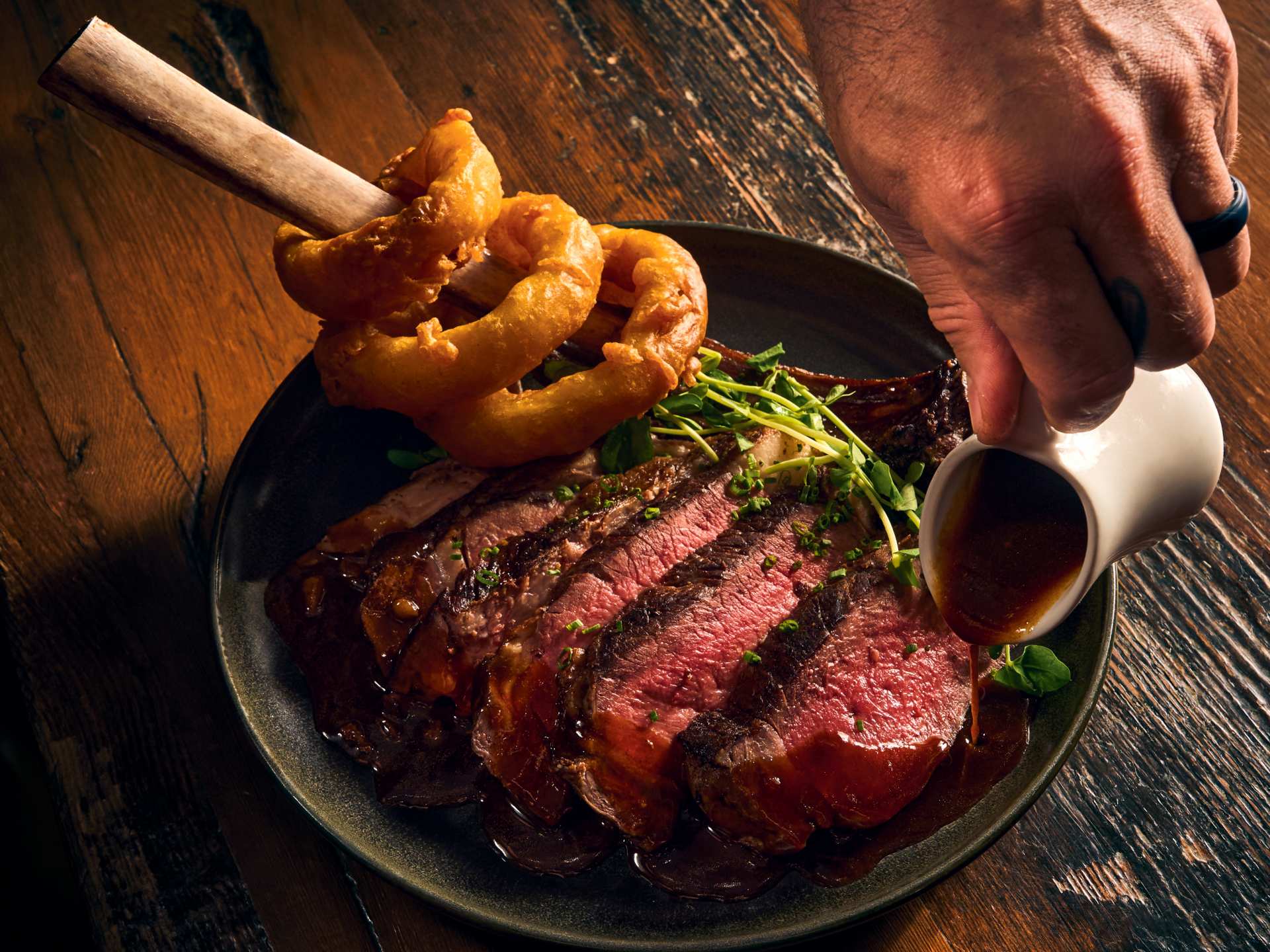 Alberta Bison Tomahawk at Antler Kitchen & Bar
