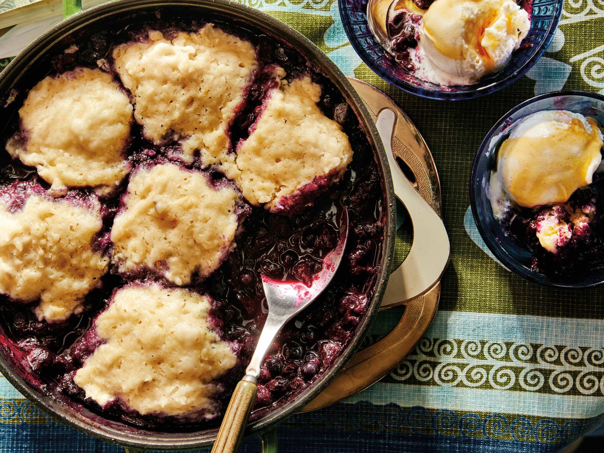 low-waste recipes | Christine Flynn's jammy blueberry dumplings