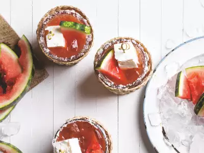 The history of the caesar cocktail | A caesar with watermelon and feta