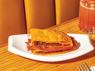 Jamaican patty double down at Patois