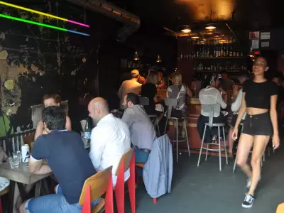 Late-night food in Toronto | Guests sitting at tables at 416 Snack Bar