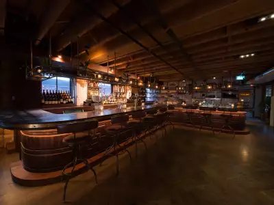 Late night eats in Toronto | Pablo's Snack House with a bar and bar chairs