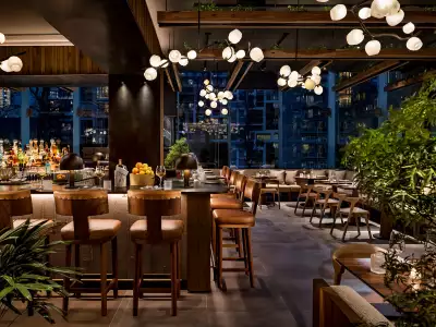 Happy Hours Toronto | The dining room and bar at Casa Madera restaurant