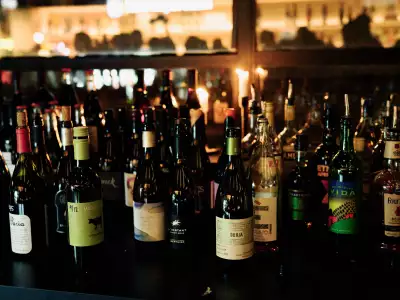 The Daughter Toronto | Bottles of wine on the bar at The Daughter in Toronto
