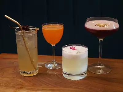 The best vegan restaurants in Toronto | Four drinks on a table at Bar Avelo