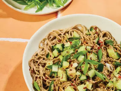 Vegan recipes for dinner | Desiree Nielsen's Soba with Miso  Pecan Butter